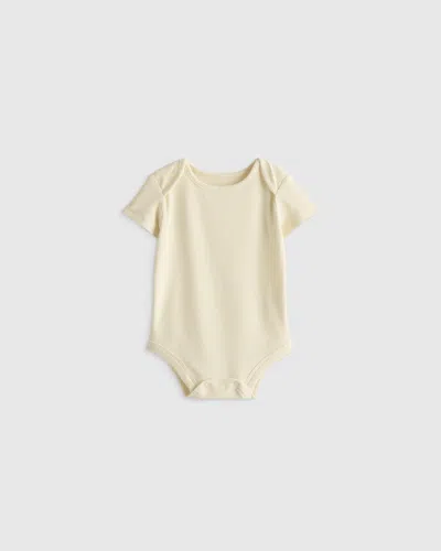 Quince Kids' Softest Rib Short Sleeve Bodysuit In Pink