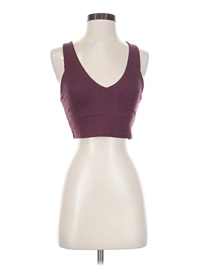 Pre-owned Quince Sports Bra In Burgundy