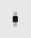 Quince Stainless Steel & Pave Bracelet Apple Watch Band In Silver/gold