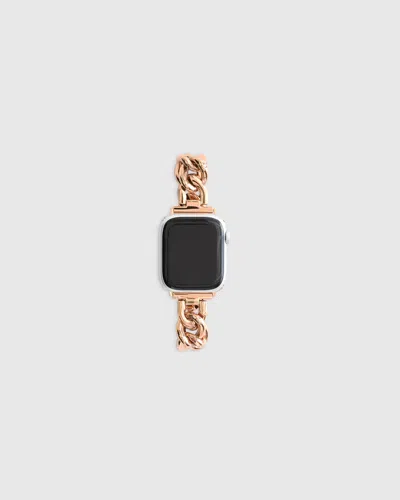 Quince Stainless Steel Bracelet Chain Apple Watch Band In Rose Gold