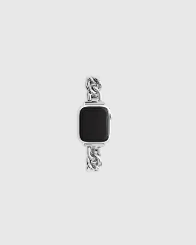 Quince Stainless Steel Bracelet Chain Apple Watch Band In Silver