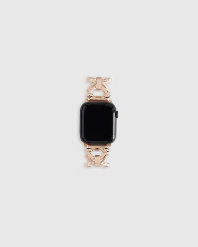 Quince Stainless Steel Chain Link Apple Watch Band In Rose Gold
