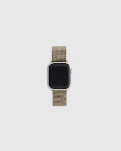 Quince Stainless Steel Mesh Apple Watch Band In Gold