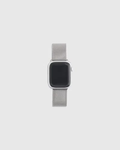Quince Stainless Steel Mesh Apple Watch Band In Silver
