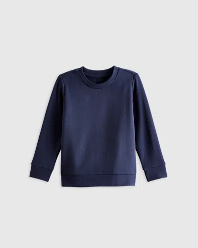 Quince Kids' Supersoft Fleece Sweatshirt In Blue