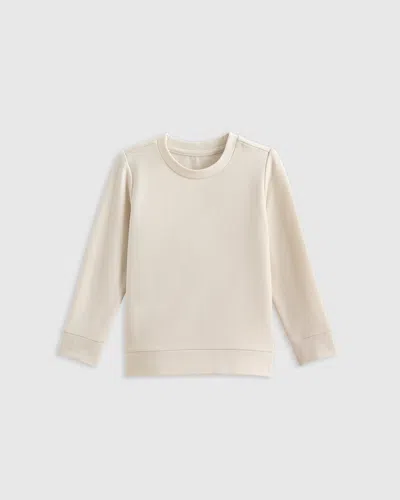 Quince Kids' Supersoft Fleece Sweatshirt In White