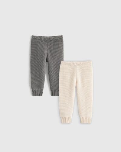 Quince Sweater Pants 2-pack In Pearl/grey