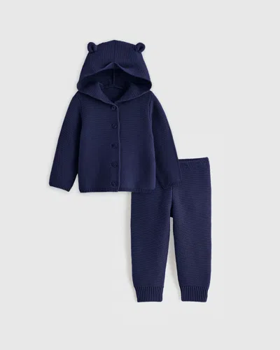 Quince Kids' Sweater Set In Navy