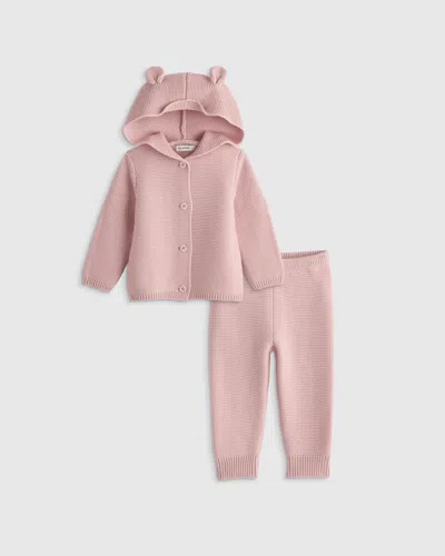 Quince Kids' Sweater Set In Pink