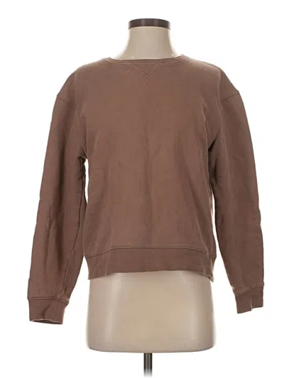 Pre-owned Quince Sweatshirt In Brown