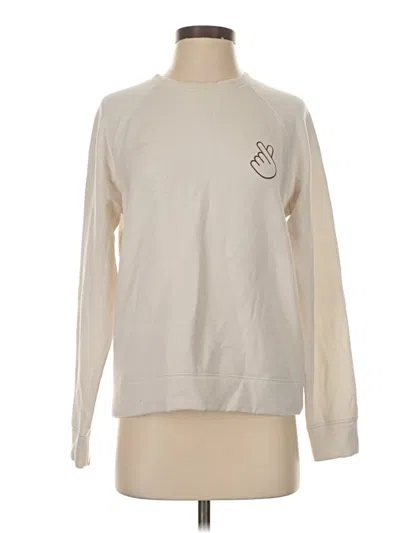Pre-owned Quince Sweatshirt In White