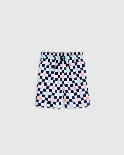Quince Kids' Swim Trunk In Checks