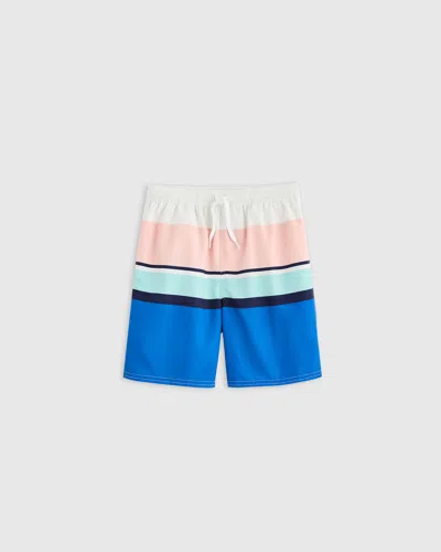 Quince Kids' Swim Trunk In Colorblock Stripe