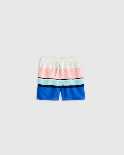 Quince Kids' Swim Trunk In Colorblock Stripe