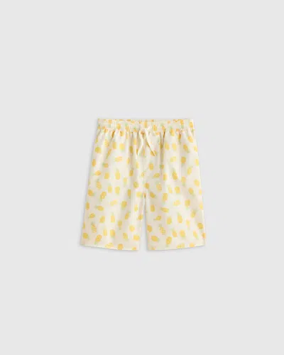 Quince Kids' Swim Trunk In Pineapple