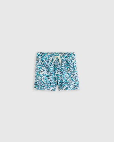 Quince Kids' Swim Trunk In Waves