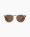 Quince Tahiti Polarized Acetate Sunglasses In Clear Taupe With Brown Lens
