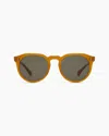 Quince Tahiti Polarized Acetate Sunglasses In Honey With Green Lens