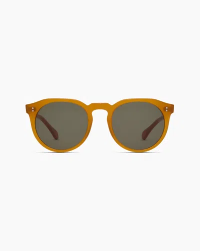 Quince Tahiti Polarized Acetate Sunglasses In Honey With Green Lens