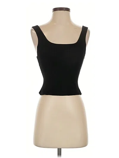 Pre-owned Quince Tank Top Black Strapless Neckline Tops
