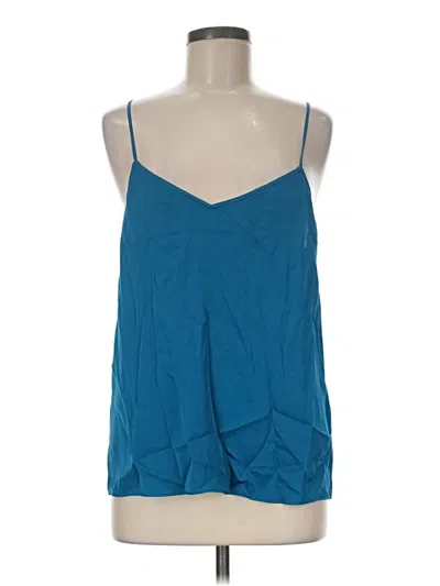 Pre-owned Quince Tank Top Blue Halter Neckline Tops
