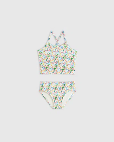 Quince Kids' Tank Topini Swimsuit In Ditsy Floral
