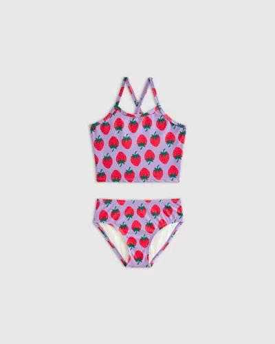 Quince Kids' Tank Topini Swimsuit In Strawberries