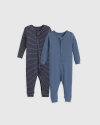 QUINCE THE SOFTEST RIB ONE PIECE PAJAMAS 2-PACK- BABY BOY