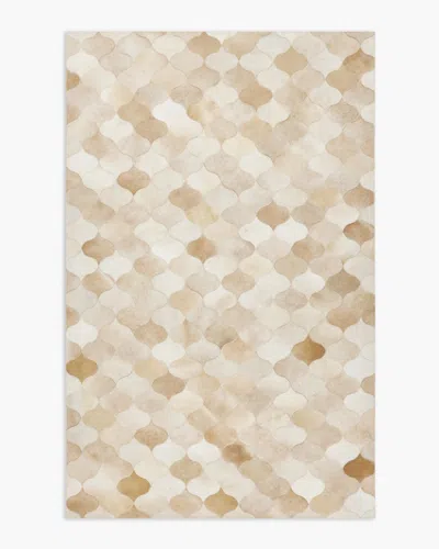 Quince Trellis Hair On Hide Rug In Natural