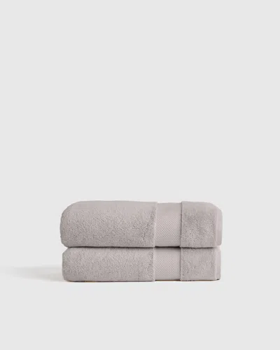 Quince Turkish Ultra Plush Bath Towel In Gray