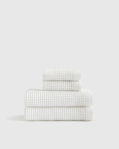 Quince Turkish Waffle Towel Bundle In Blue