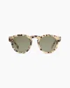 Quince Tuscon Polarized Acetate Sunglasses In White Tortoise With Green Lens