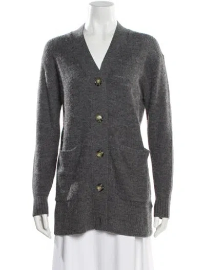 Pre-owned Quince V-neck Sweater In Gray