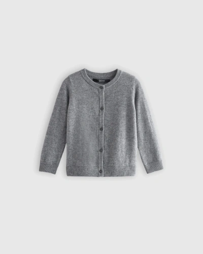 Quince Kids' Washable Cashmere Cardigan Sweater In Heather Grey