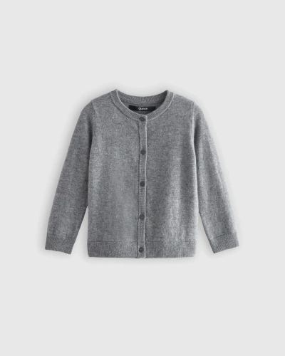 Quince Washable Cashmere Cardigan Sweater In Heather Grey