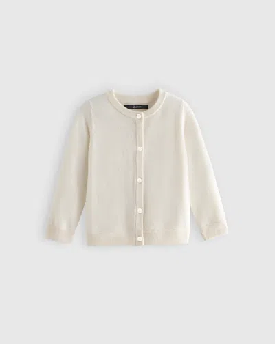 Quince Kids' Washable Cashmere Cardigan Sweater In Ivory
