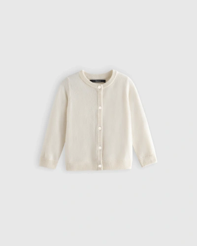Quince Kids' Washable Cashmere Cardigan Sweater In Ivory