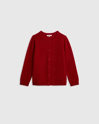 Quince Kids' Washable Cashmere Cardigan Sweater In Red