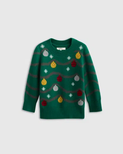 Quince Kids' Washable Cashmere Christmas Sweater In Garlands