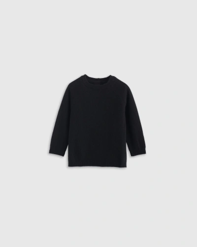 Quince Washable Cashmere Crewneck Sweater In Black