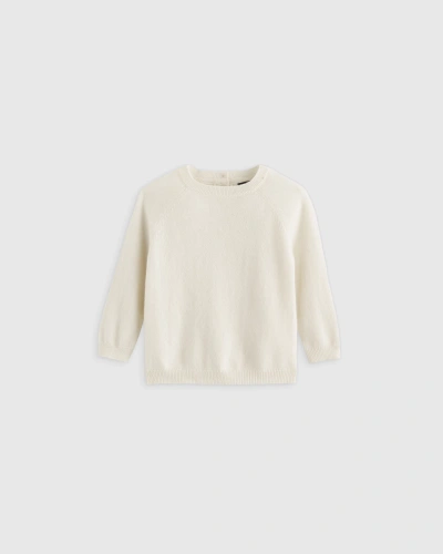 Quince Washable Cashmere Crewneck Sweater In Ivory