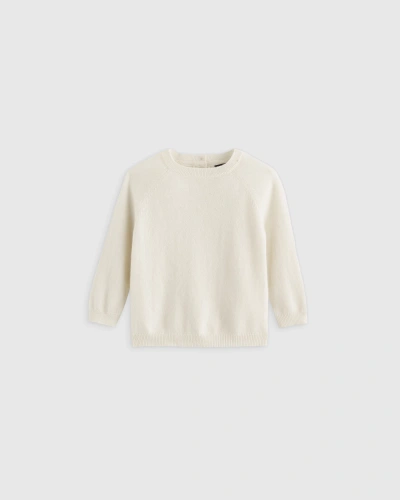 Quince Kids' Washable Cashmere Crewneck Sweater In Ivory