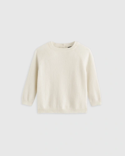 Quince Kids' Washable Cashmere Crewneck Sweater In Ivory