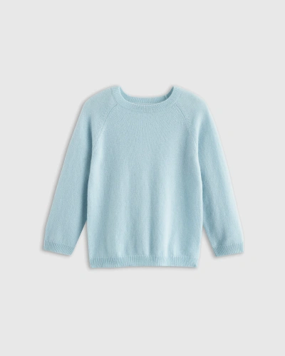 Quince Washable Cashmere Crewneck Sweater In Light Blue