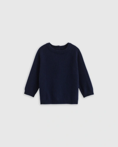 Quince Washable Cashmere Crewneck Sweater In Navy