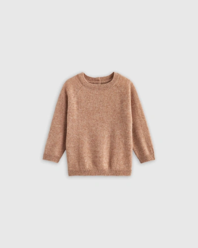 Quince Kids' Washable Cashmere Crewneck Sweater In Oatmeal