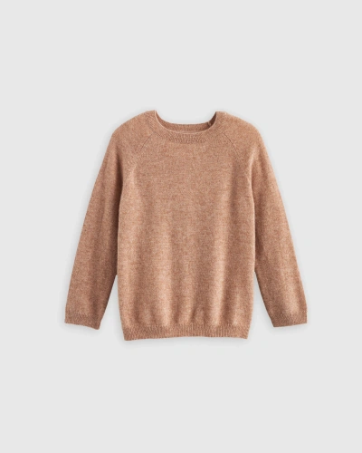 Quince Kids' Washable Cashmere Crewneck Sweater In Oatmeal