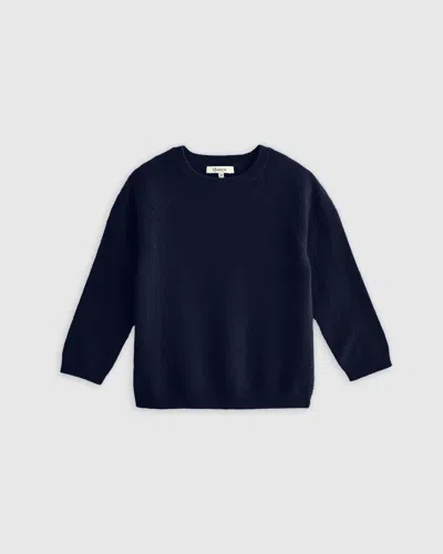 Quince Kids' Washable Cashmere Crewneck Sweater In True Navy