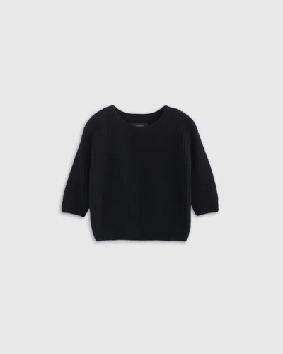Quince Kids' Washable Cashmere Fisherman Tunic Sweater In Black