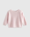 Quince Washable Cashmere Fisherman Tunic Sweater In Minimal Pink